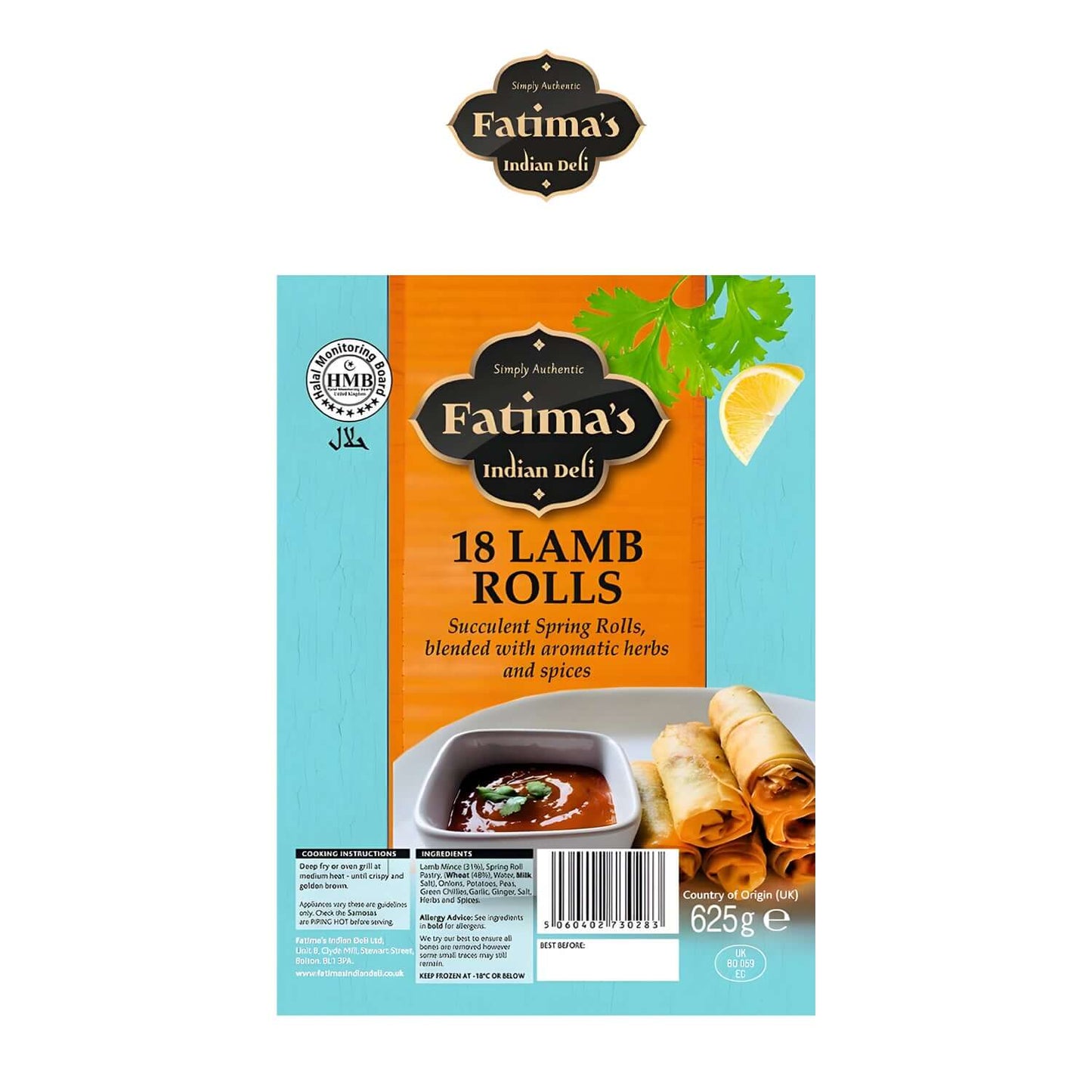 Freshco Fatima's Indian Deli Lamb Spring Rolls 18s - Fatima's Deli - Freshco