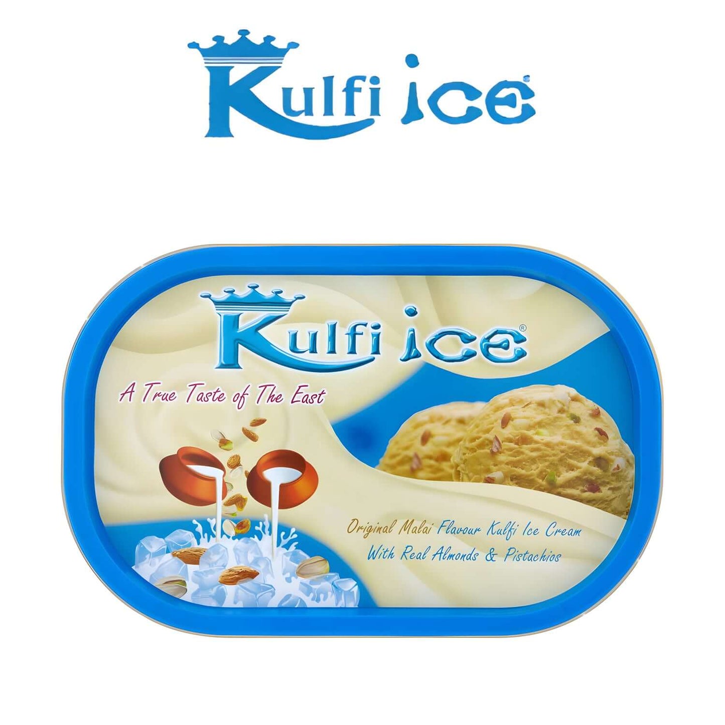 Freshco Kulfi Ice Original Malai Flavour Ice Cream with Real Almonds & Pistachios - Kulfi - Freshco