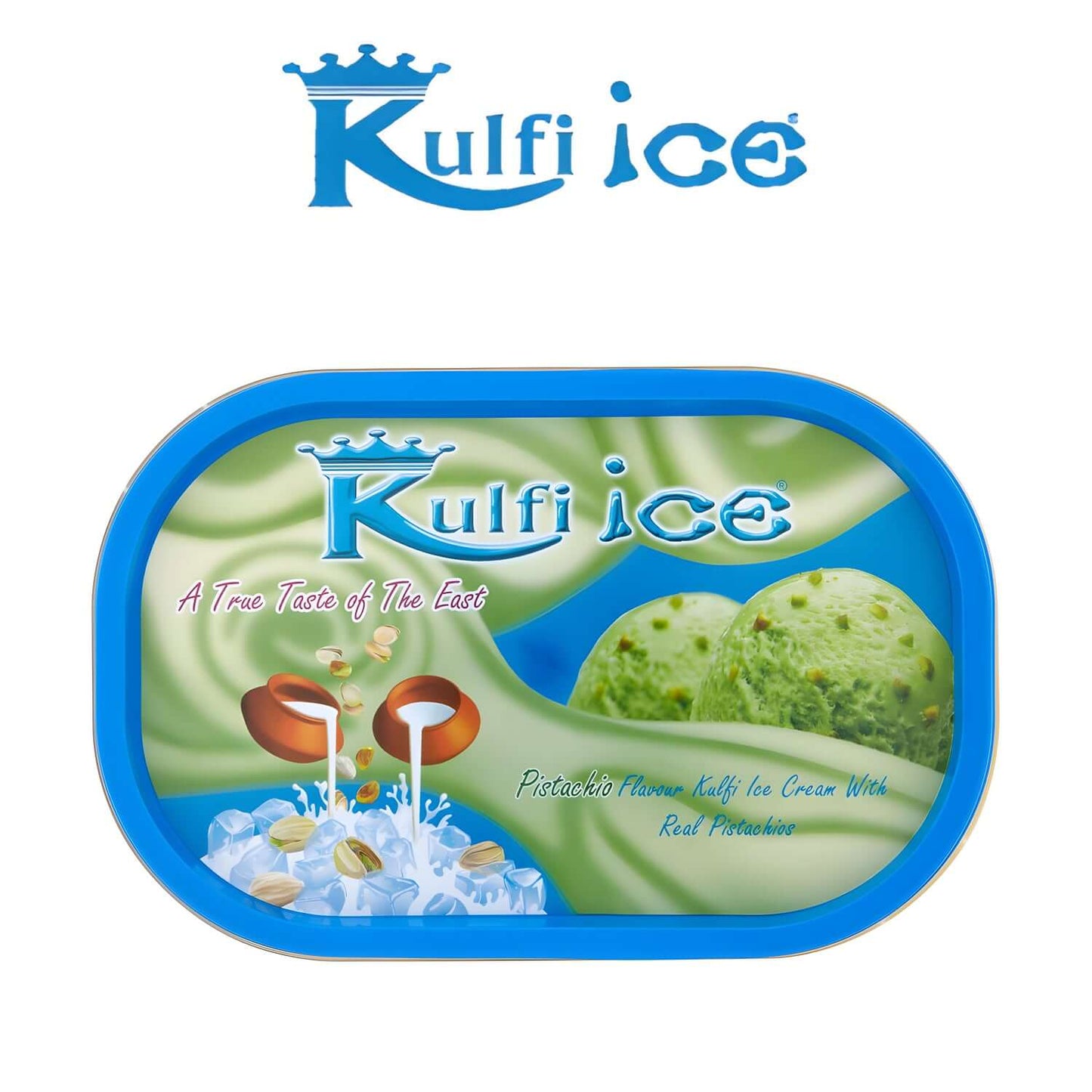 Freshco Kulfi Ice Pistachio Flavour Kulfi Ice Cream with Real Pistachios 1 Litre - Kulfi - Freshco
