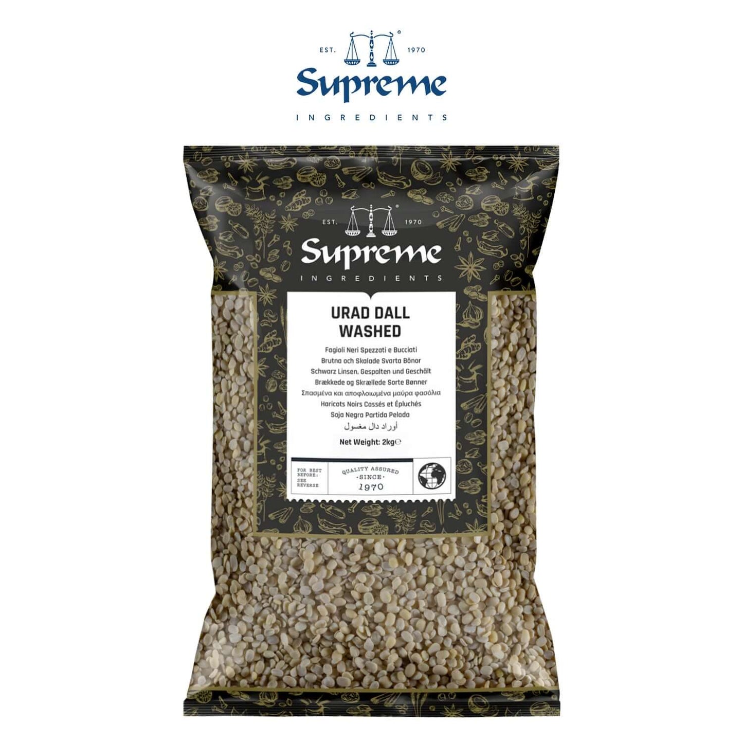 Supreme Urad Dall Washed 2kg - Supreme - Freshco