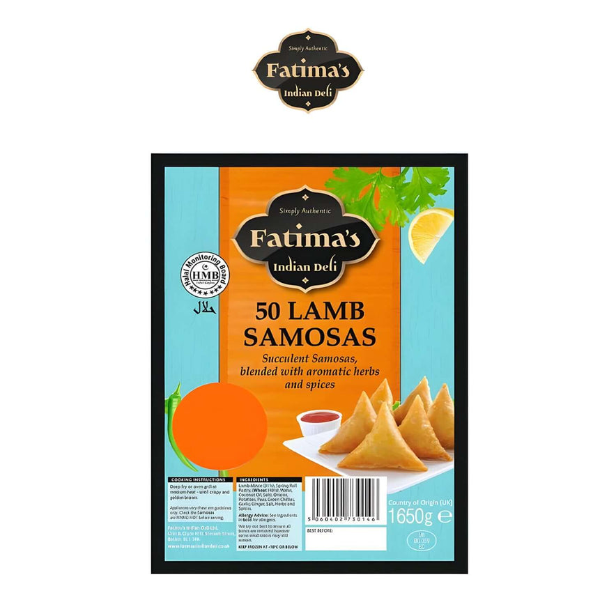 Freshco Fatima's Halal Indian Deli 50 Lamb Samosas - Fatima's Deli - Freshco