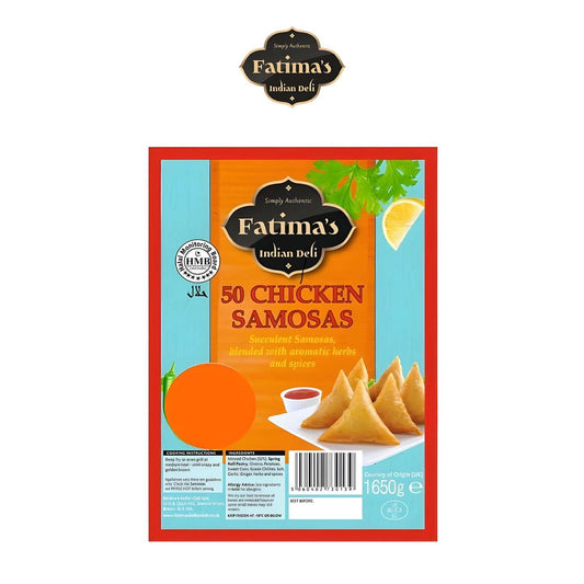 Freshco Fatima's Indian Deli Chicken Samosas 50 Pack - Fatima's Deli - Freshco