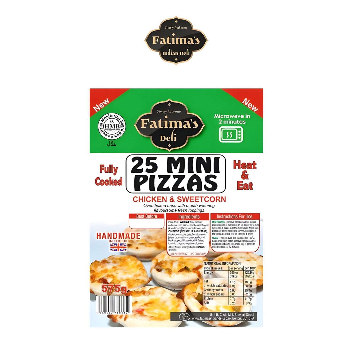 Freshco Fatima's Indian Deli Mini Pizzas 25 Pack - Fatima's Deli - Freshco