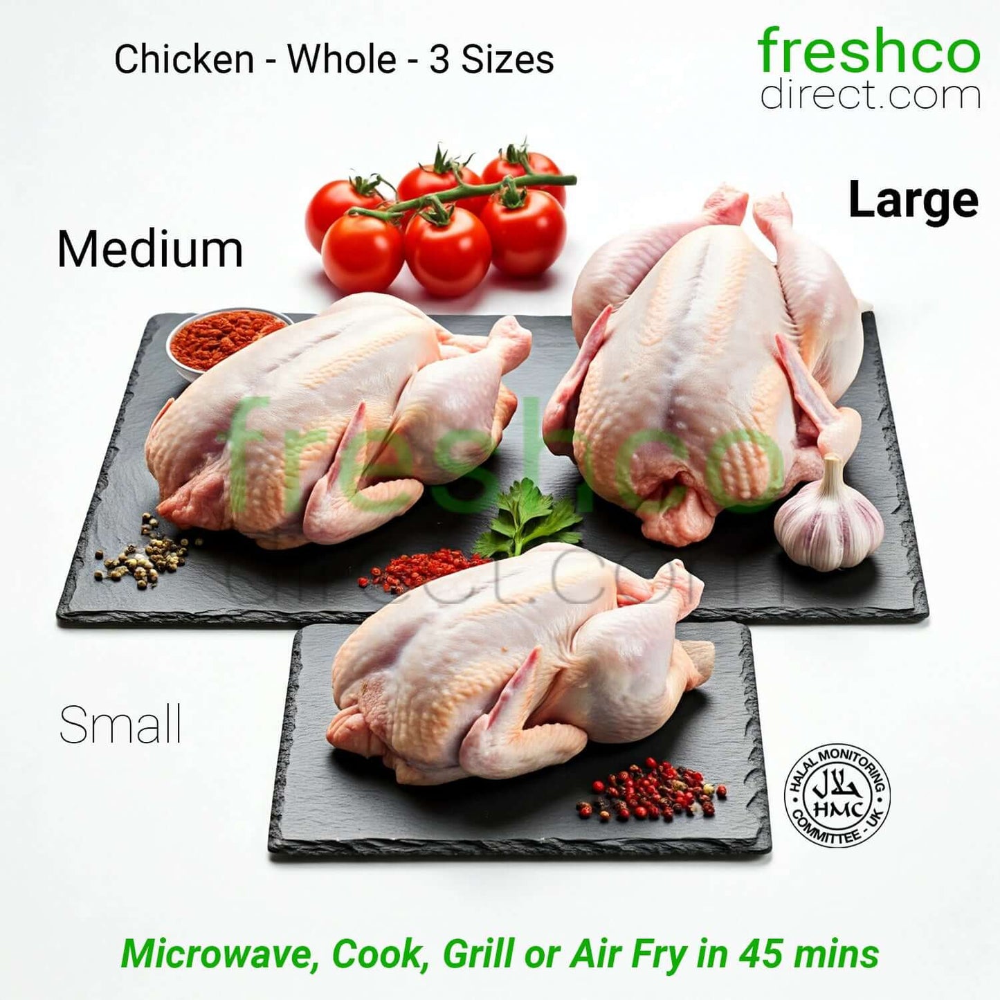 Chicken Whole - 3 Sizes - Small Medium Large - Freshco