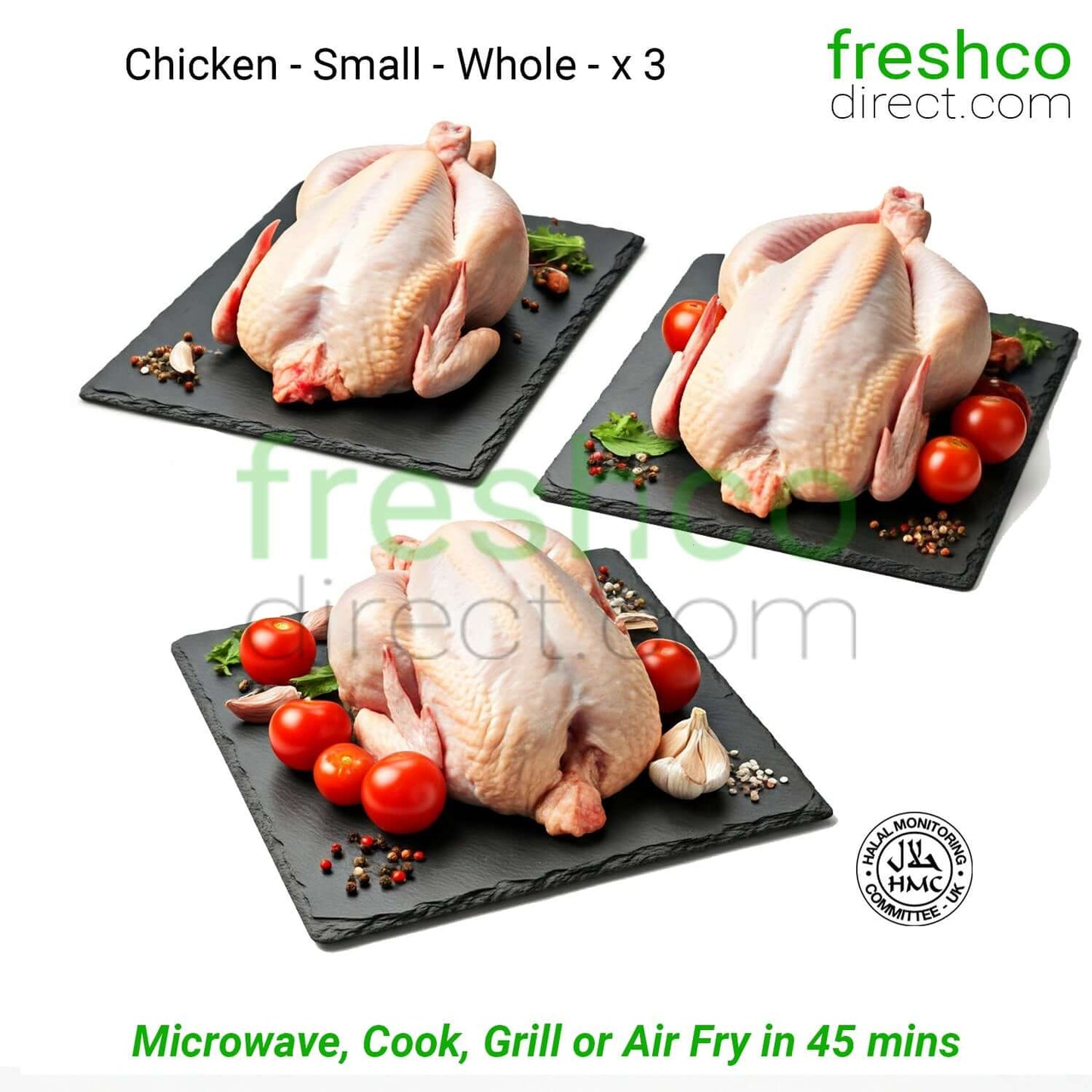 Chicken Whole - Small x 3 HMC Halal - Freshco