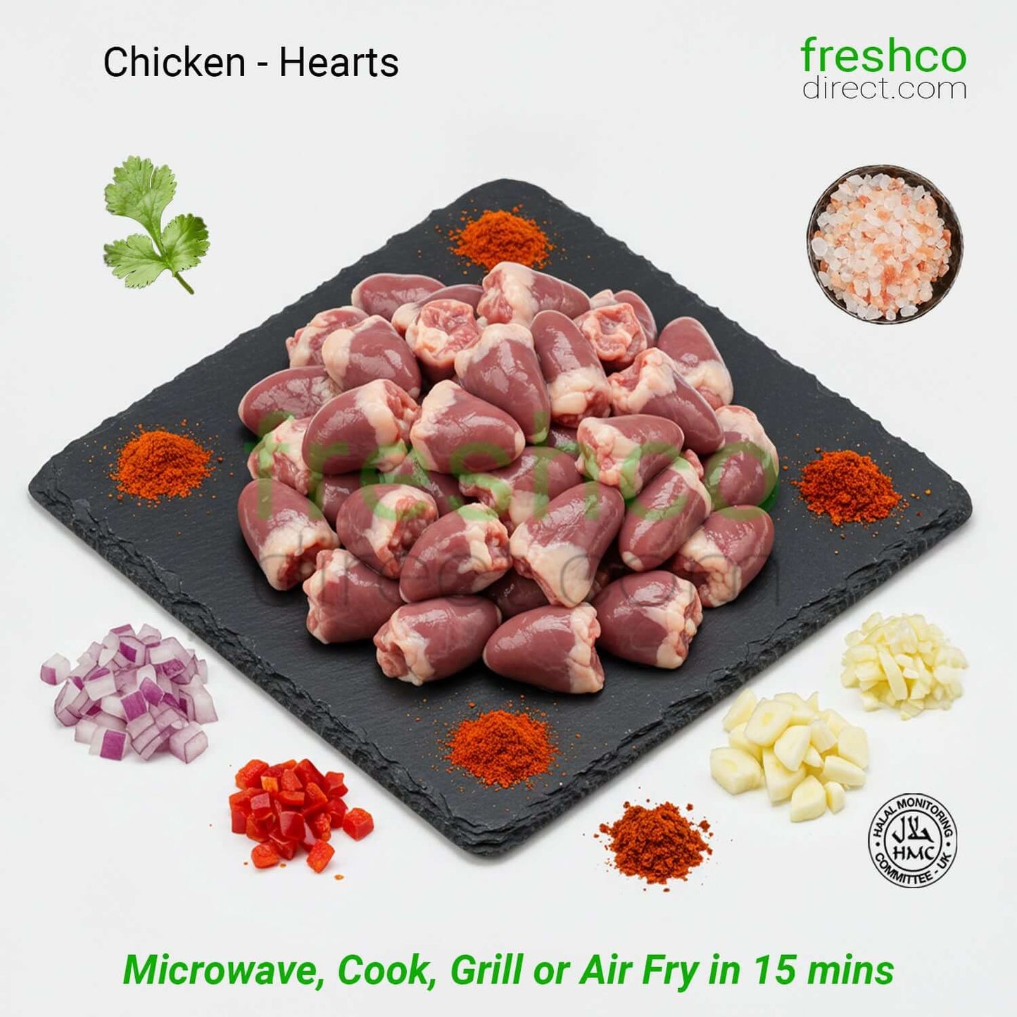 Halal Chicken Hearts - 1kg - Freshco