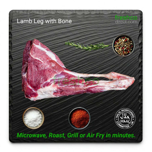 Lamb Leg Full - HMC Freshco Halal Meat with Bone 2.5kg - Freshco