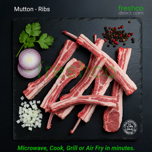 Halal Mutton Ribs - Pack of 5 - Freshco