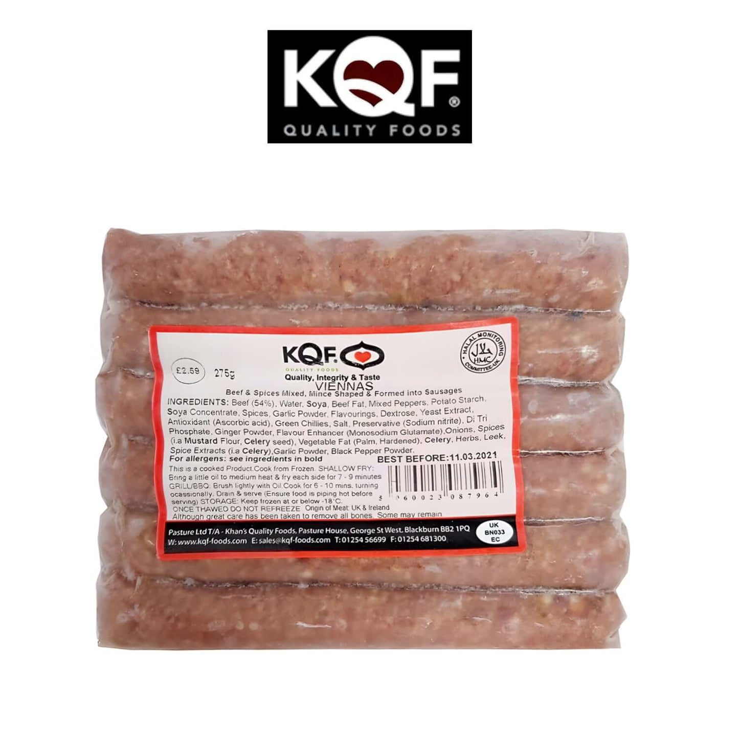 Freshco KQF Beef Viennas with herbs Spice - Halal - Freshco