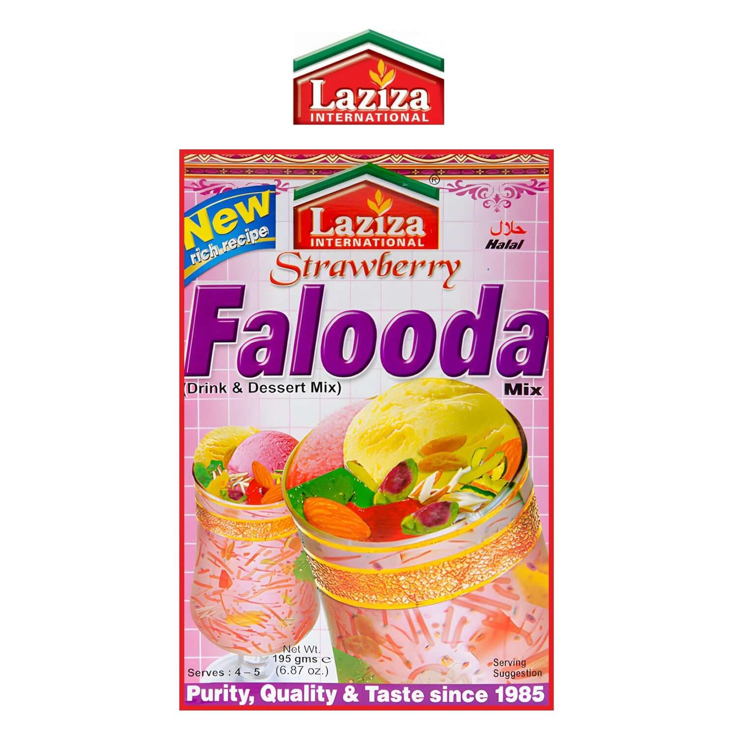 Laziza Strawberry Falooda Mix - Recipe Mix - Freshco