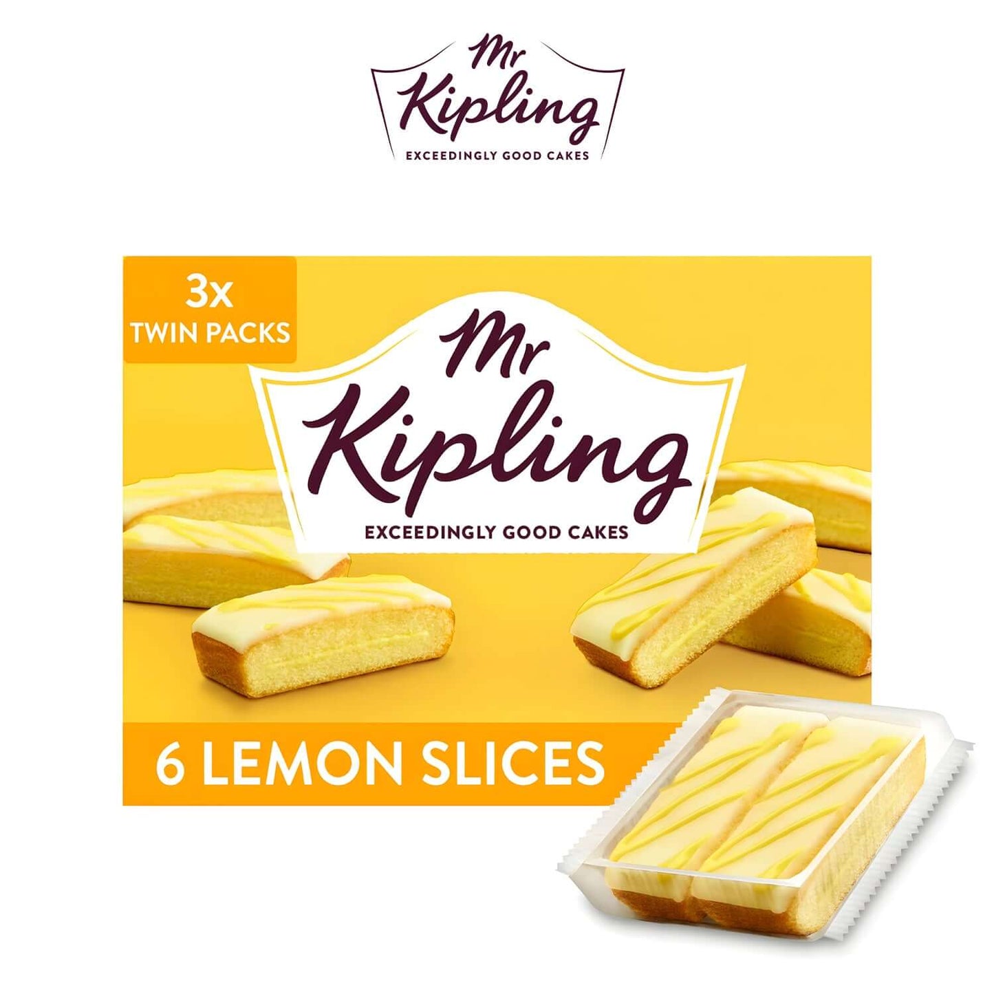 Mr Kipling Lemon Cake Slices x6 - Mr. Kipling - Freshco