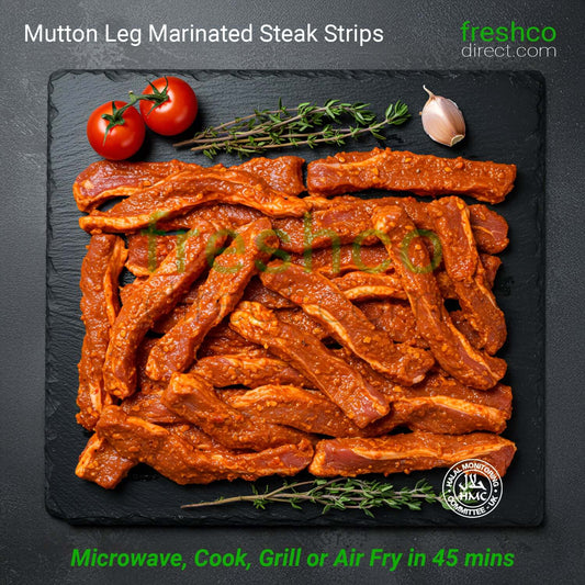 Marinated Halal Mutton Steak Strips - Freshco