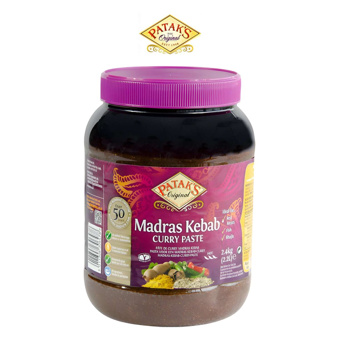 PATAK-MADRAS-KEBAB-PASTE-2.4KG - Patak - Freshco