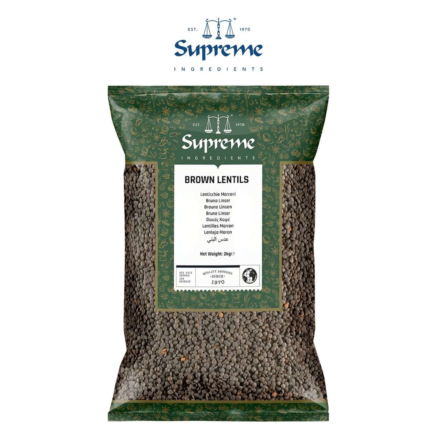 Supreme Brown Lentils 2kg - Supreme - Freshco