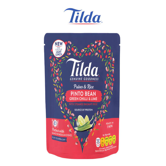 Tilda Pinto Bean - Green Chilli & Lime Basmati Rice 250g - Tilda - Freshco